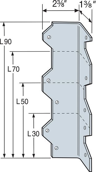 Simpson Strong-Tie Corner Bracket, Z-Max- L70Z, L90Z