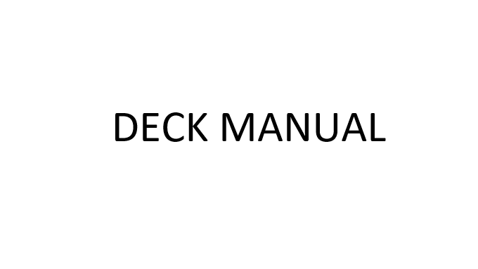 Deck Manual- DIY to PRO