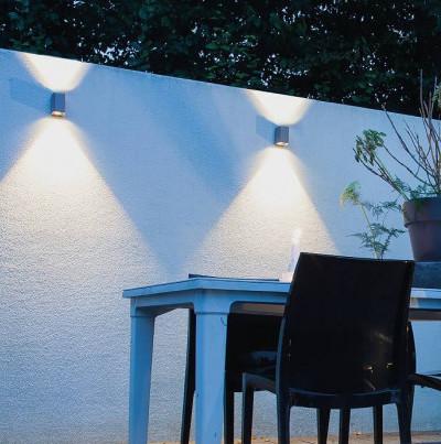 ACE UP-DOWN SILVER ‒ Outdoor LED Wall Light