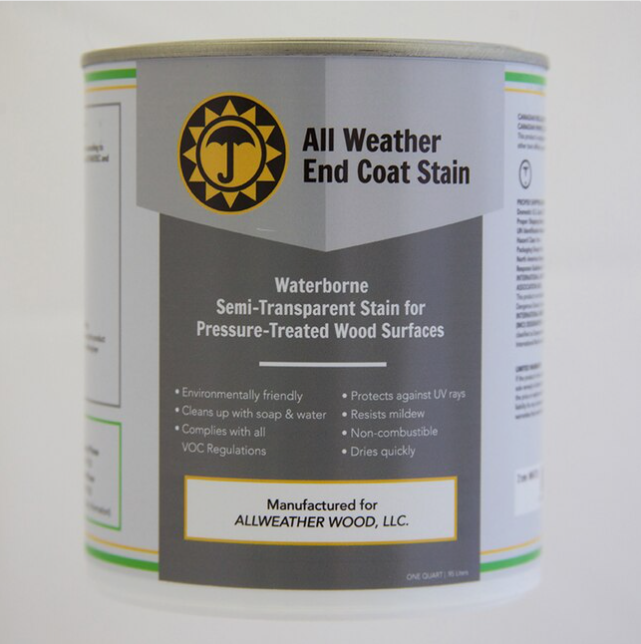 Pressure Treating End Coat Stain- Quart size
