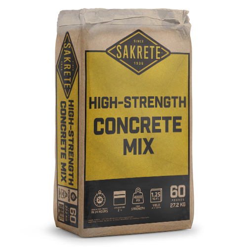 60 lbs. High-Strength Concrete Mix- Sakrete 4000psi