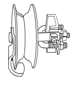 5'' PS Rear Wheel w/Bracket Galvanized