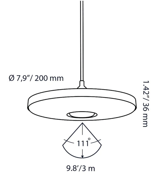 DISC PENDANT ‒ 7.8’’ Low Voltage Outdoor Pendant Light