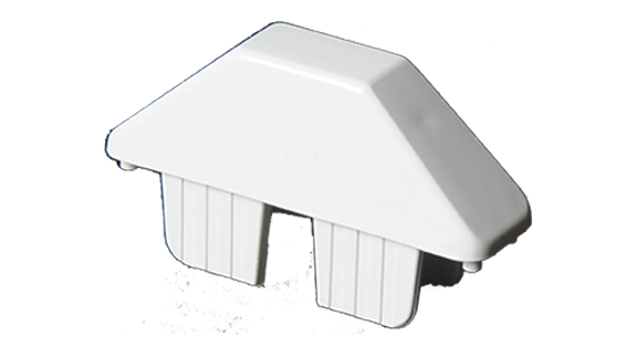 White Vinyl 7/8" x 3" Dog Ear Fence Picket Cap- LMT