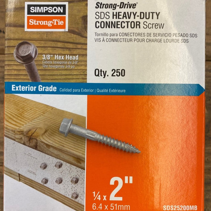 Simpson Strong-Tie 2inch SDS Heavy-Duty Connector Wood Screw