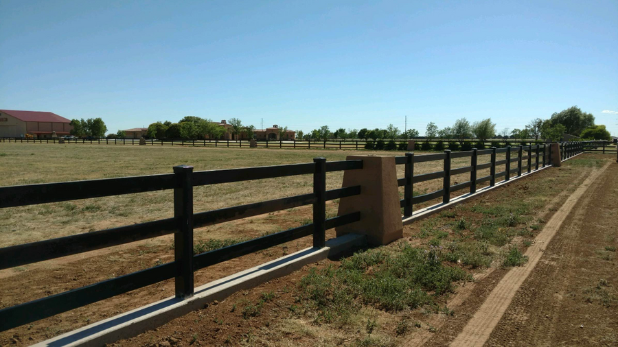 Black Posts Only- Ranch Style Fence