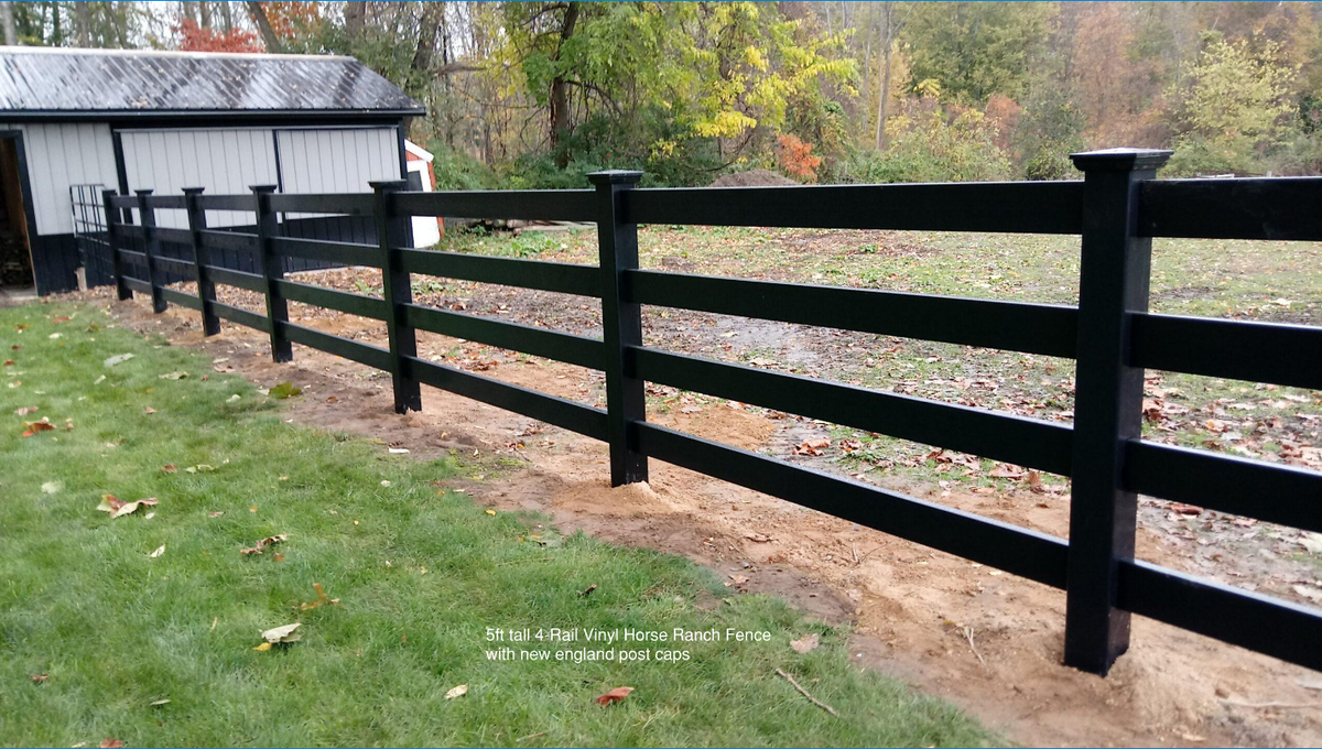 black vinyl fence