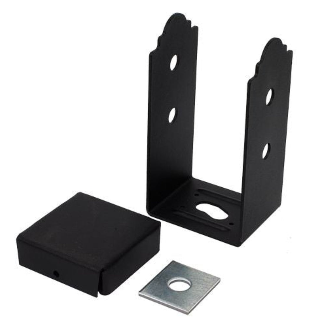 Outdoor Accents® Mission Collection Black Ornamental Post Base, Z-Max- Size Options