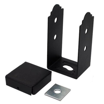 Outdoor Accents® Mission Collection Black Ornamental Post Base, Z-Max- Size Options