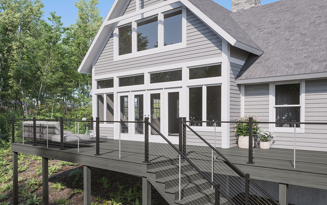 ALX Contemporary Railing Post Kit- Cable