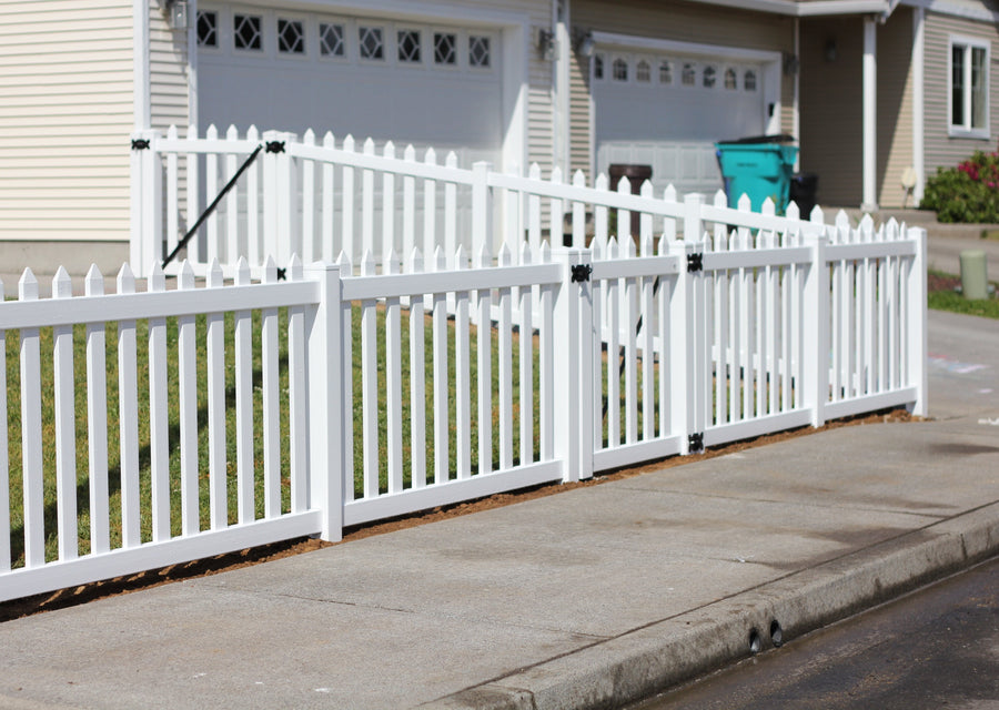 White Hood Vinyl Picket 7/8in x 3in- Height Options