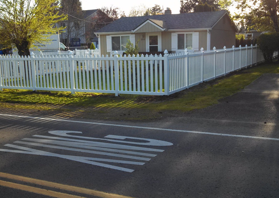 White Hood Vinyl Picket 7/8in x 3in- Height Options