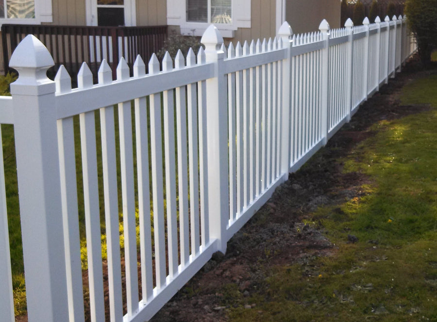 White Hood Vinyl Posts 4in x 4in x 4ft- Line Options