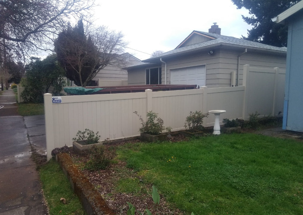 Tan Vinyl Post 5x5in Clark, 3ft Fence