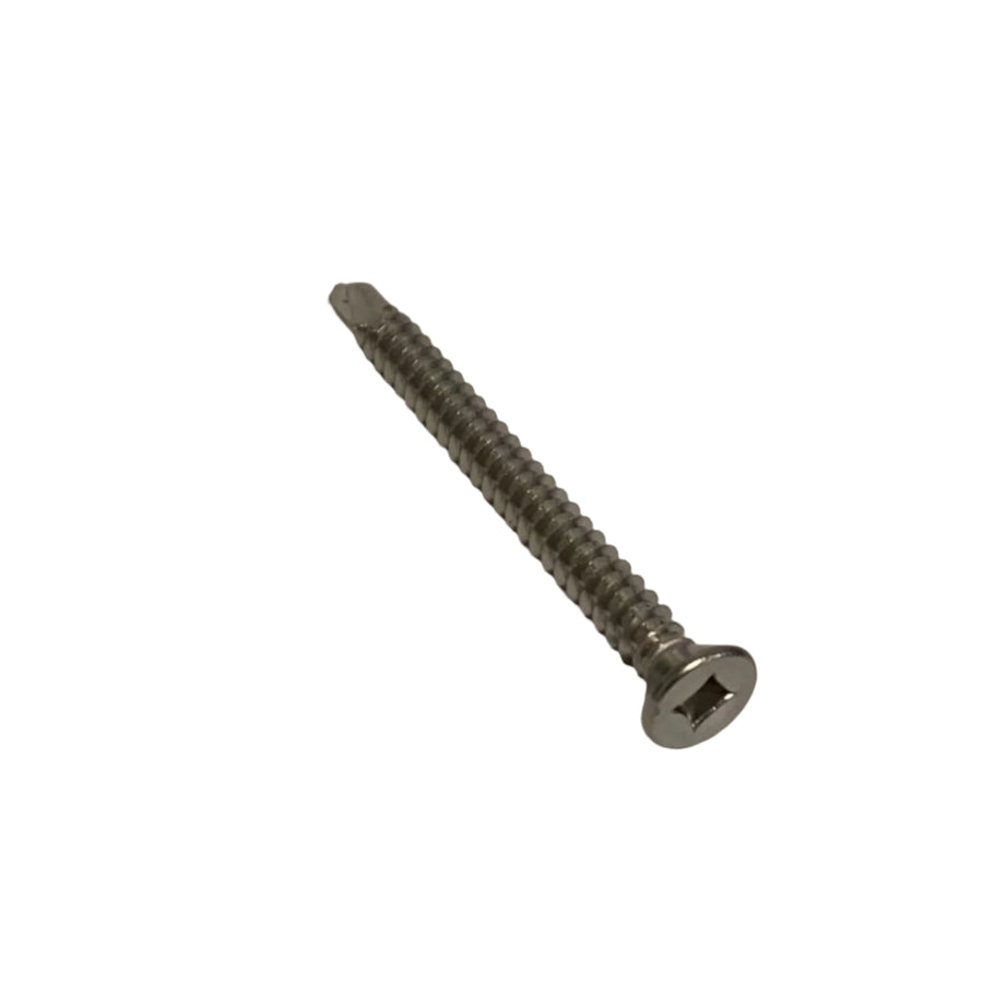 #10 x 2" - Flat #2 Sq. Drive TEK Stainless Steel Self Tapping Screw