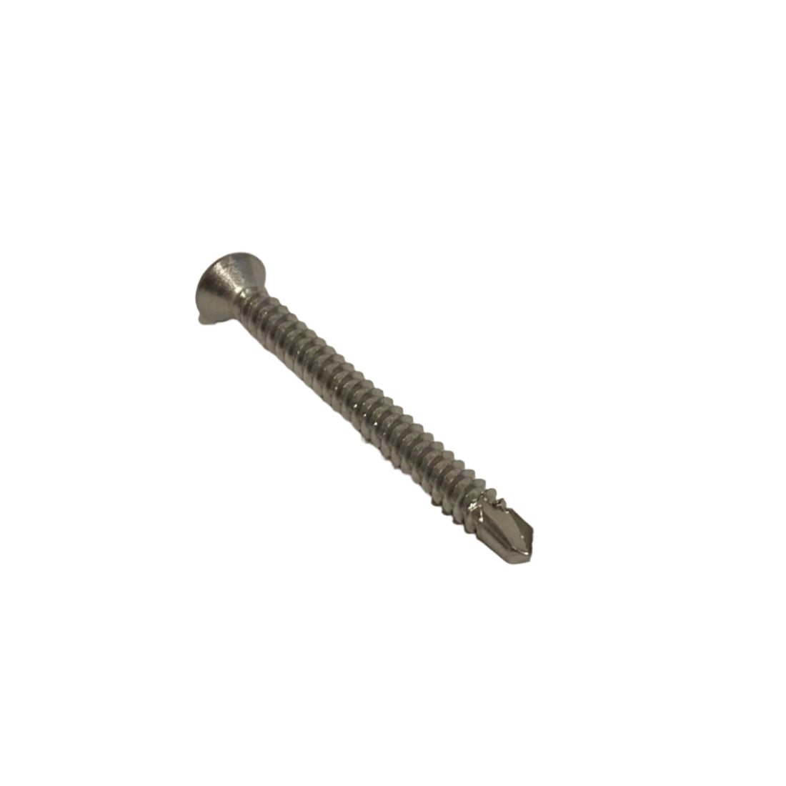#10 x 2" - Flat #2 Sq. Drive TEK Stainless Steel Self Tapping Screw