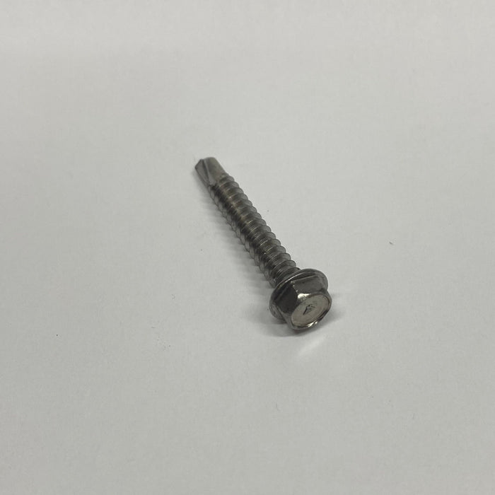 #12 x 1-1/2" Stainless Steel Hex Washer Head Tek Self Tapping Screw