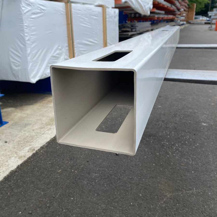 White Vinyl Post 5x5in Clark, 5ft Fence- Line Options