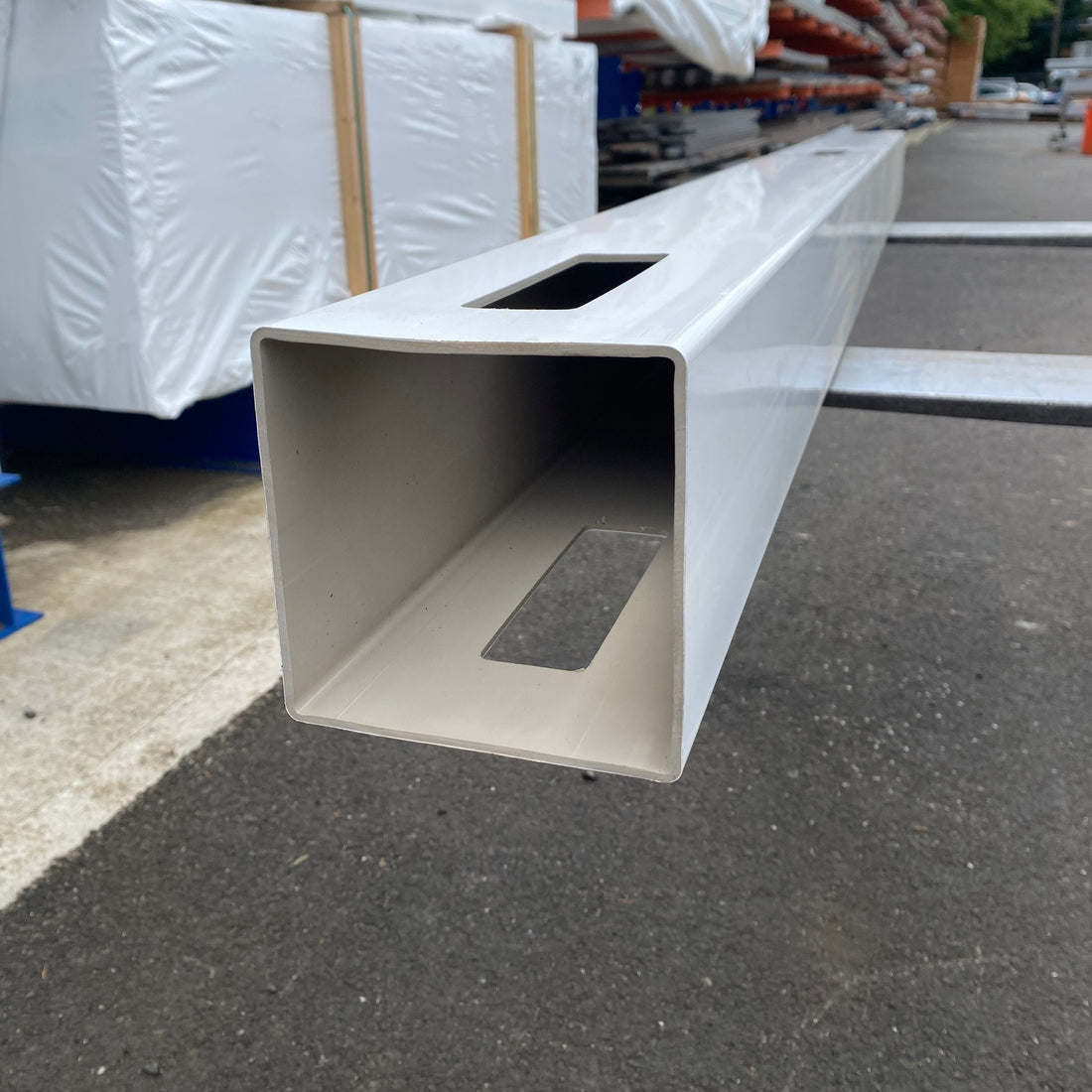 White Vinyl Post 5x5in Nehalem, 5ft Fence- Line Options