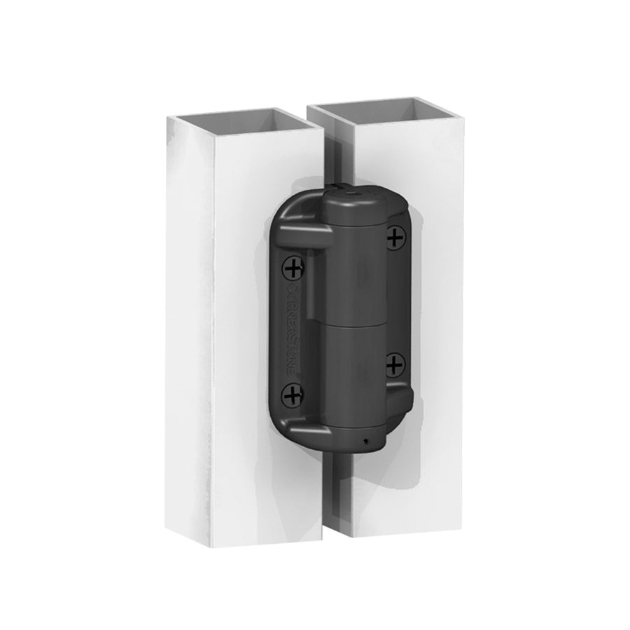 Cornerstone Self-Closing Light Nylon Gate Hinge (Pair)- Black- Nation Wide Industries