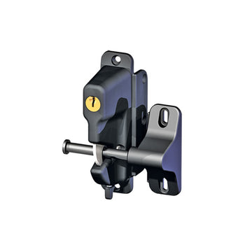 Keystone Advantage 1-Sided Lockable Nylon Gate Latch- Lockable- Black- Nation Wide Industries