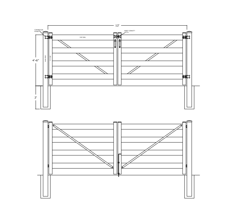 Tan Ranch/Yamhill Vinyl Gate- Size Options