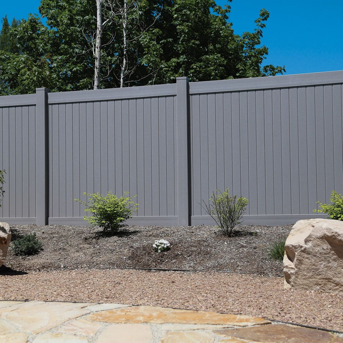 Vinyl 1.5in x 5.5in x 8ft Pocket Rail Clark/Nehalem For 8ft Post Spacing- Color Options