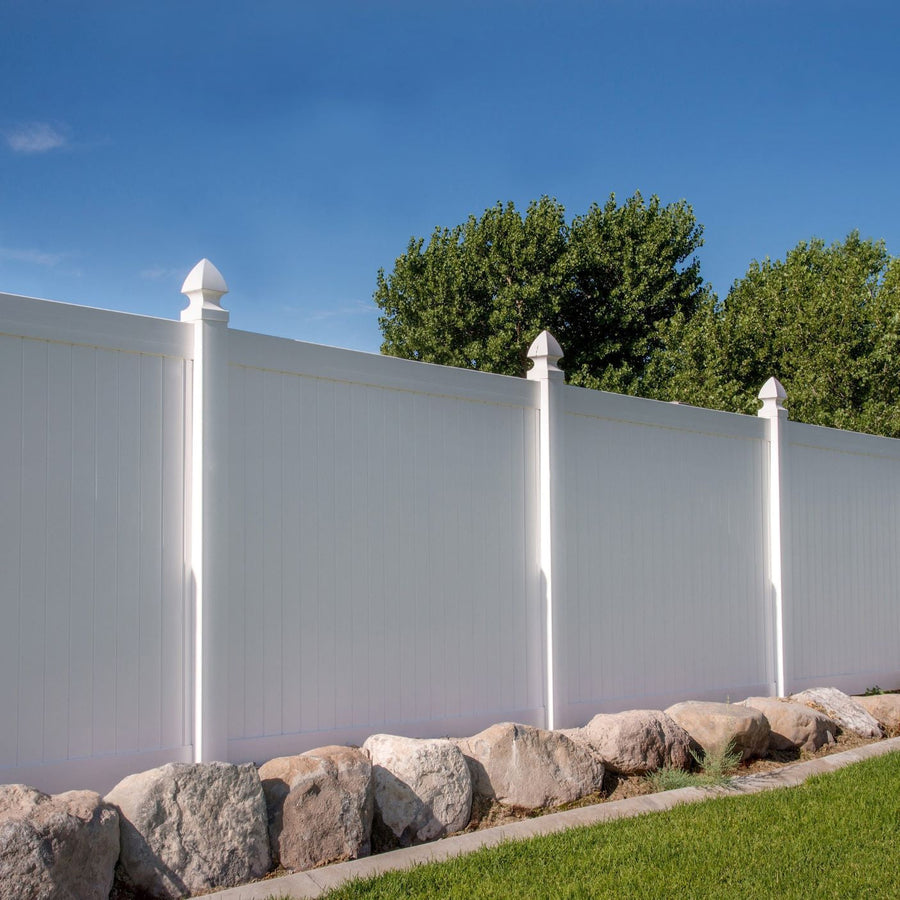 Vinyl 1.5in x 5.5in x 8ft Pocket Rail Clark/Nehalem For 8ft Post Spacing- Color Options