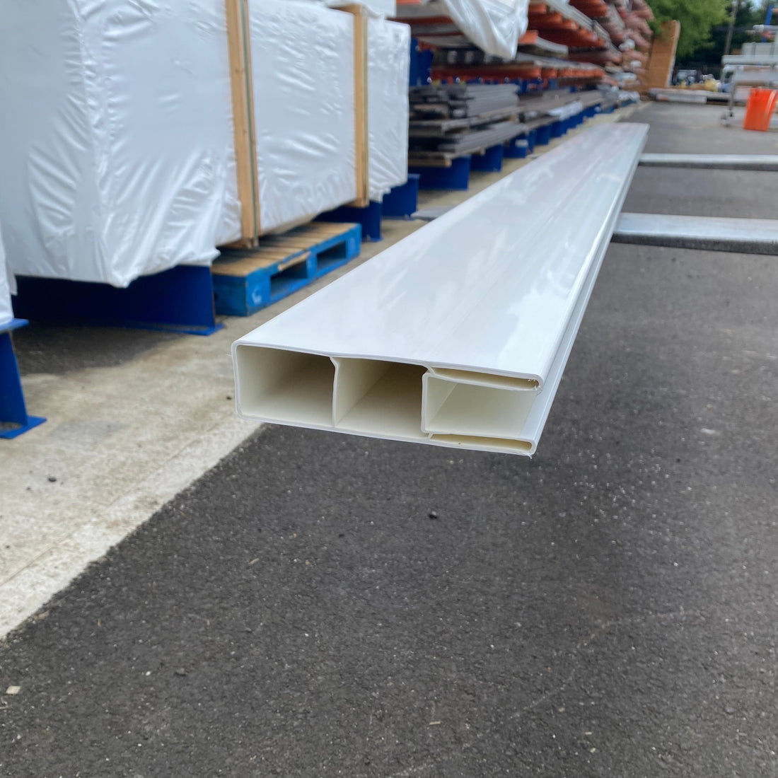 Vinyl 1.5in x 5.5in x 8ft Pocket Rail Clark/Nehalem For 8ft Post Spacing- Color Options