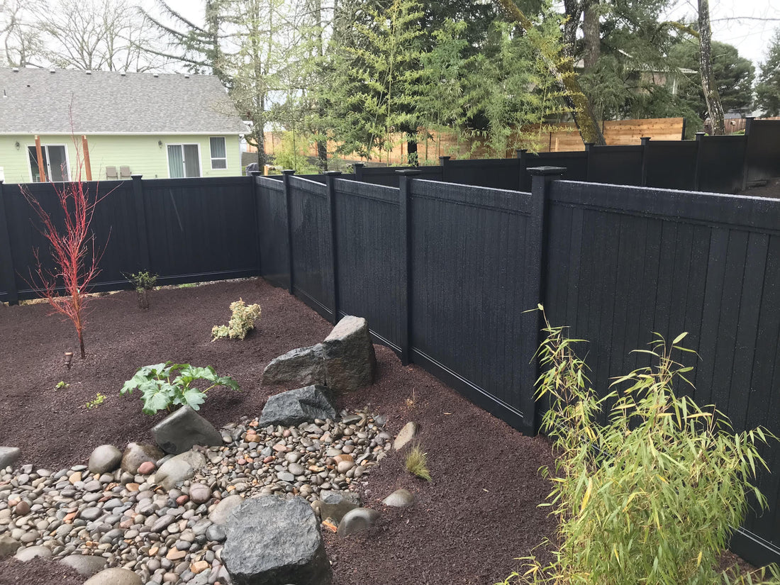 Black- Clark (Solid Privacy) Fence Section