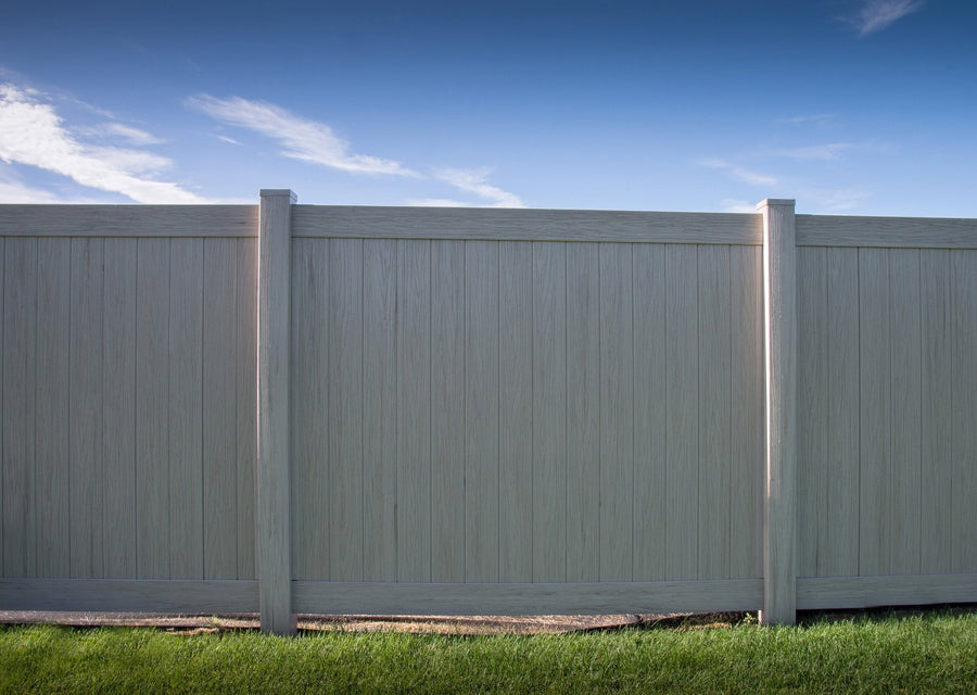 Textured Driftwood Vinyl Post 5x5in Clark, 4ft Fence- Line Options